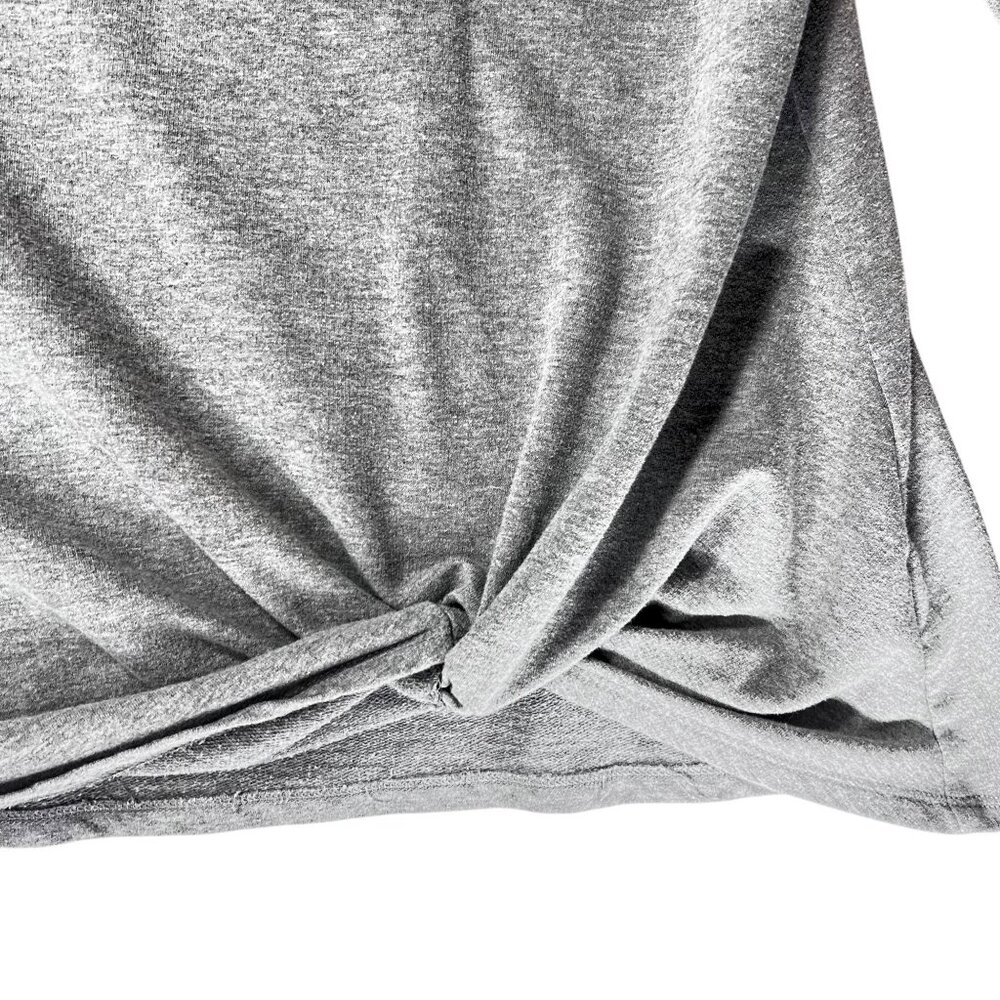 Rock & Republic Studded Gray Long-Sleeve Knot Hem Top Tee Shirt XL Casual Comfy - Picture 6 of 12